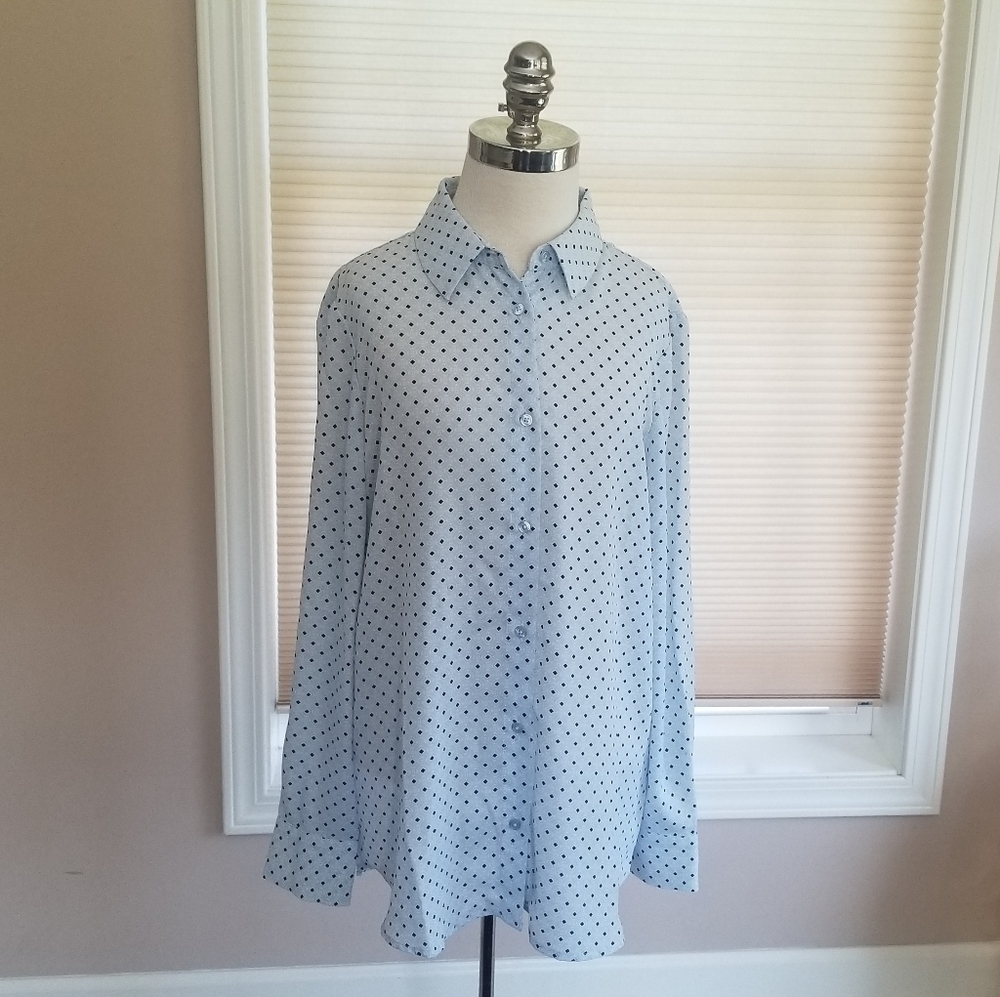 NWT IMNYC isaac mizrahi Button Up Longsleeve!